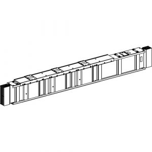 SE Straight distribution length Canalis KTA aluminium 3200A 3L+N+PER (Al) fixed length 4m 3 outlets RAL9001