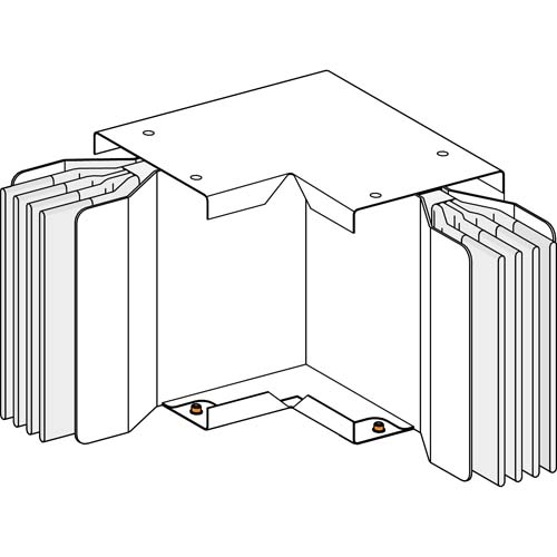 SE Flat elbow Canalis KTA aluminium 3200A 3L+N+PE N2 1 made to measure short branch fire rated
