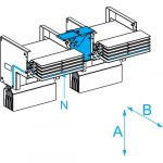 SE Flat elbow Canalis KTA aluminium 5000A 3L+N+PER (Al) N1 2 fixed branches fire rated