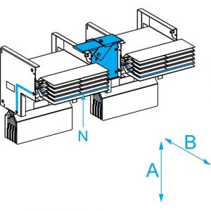 SE Flat elbow Canalis KTA aluminium 5000A 3L+N+PER (Cu) high Icw N1 1 made to measure short branch right angle