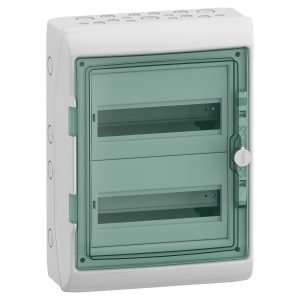 SE Enclosure for modular device, Mureva Enclosure, 2x12 modules, earth terminal block