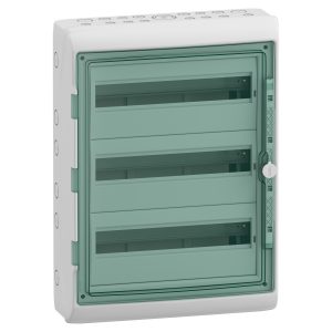 SE Enclosure for modular device, Mureva Enclosure, 3x18 modules, earth terminal blocks
