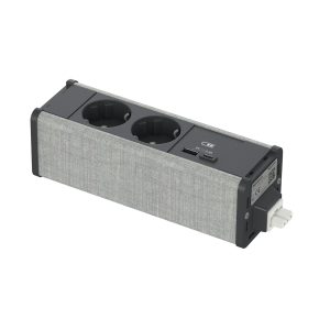 SE Unica system+ - Modularna jedinica - 2xDE utičnica+USBA/C - antracit/siva