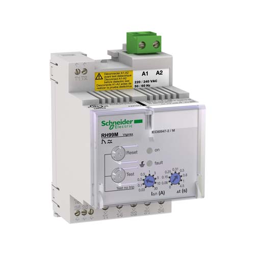 SE Residual current monitoring relay VigiPacT RH99M 30mA-30A 110/130VAC 50/60Hz DIN rail mounting