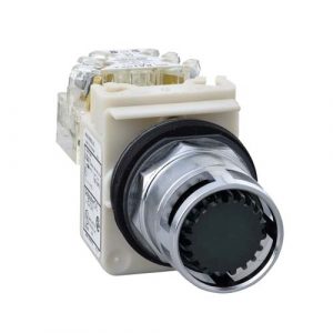 SE Illuminated push button Harmony 9001K metal metal guard flush green 30mm spring return LED green 24...28V 1 CO