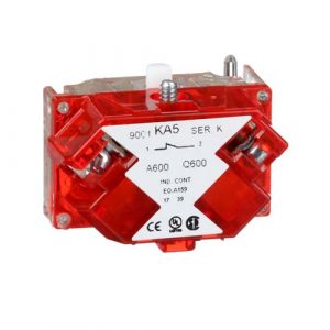 SE Contact block with protected terminals Harmony 9001K Harmony 9001SK 0...600V silver alloy contacts screw clamp terminal late break 1NC
