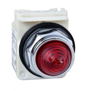SE Pilot light Harmony 9001K metal polycarbonate domed red 30mm 220-240V