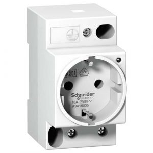 SE DIN socket iPC-2P+E -16A-250VAC- VDE 0620 -german std-with volt.pres.indic.light