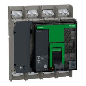 SE Circuit breaker ComPacT NS630bN 50kA at 415VAC 4P fixed manually operated MicroLogic 2.0 control unit 630A