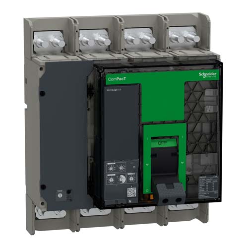 SE Circuit breaker ComPacT NS630bN 50kA at 415VAC 4P fixed manually operated MicroLogic 5.0 control unit 630A