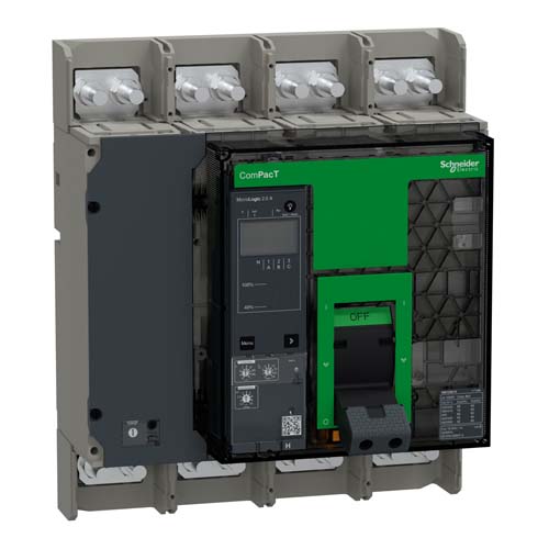 SE Circuit breaker ComPacT NS1250H 70kA at 415VAC 4P fixed manually operated MicroLogic 2.0A control unit 1250A