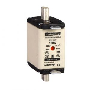 SE DIN cartridge fuses TeSys GS blade size DIN NH00 fuse type gG 690VAC 100A without striker