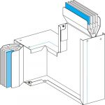 SE Edgewise and flat zed unit Canalis KTC copper 1000A 3L+PE made to measure neutral N1 white RAL9001