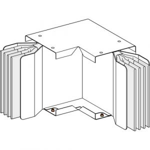 SE Flat elbow Canalis KTC copper 1350A 3L+N+PE N1 1 made to measure short branch right angle