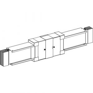 SE Straight expansion unit Canalis KTC copper 2000A 3L+PE fixed length 1m white RAL9001