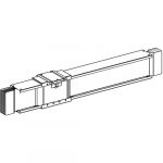 SE Straight length Canalis KTC copper 5000A 3L+PE fixed length 2m 1 outlet for bolt on tap off unit RAL9001
