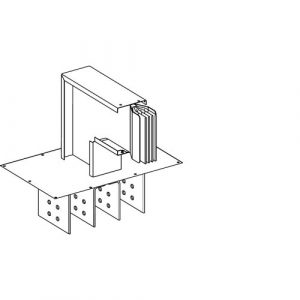 SE Edgewise elbow feed unit Canalis KTC copper 5000A 3L+N+PER high Icw made to measure neutral N5 RAL9001