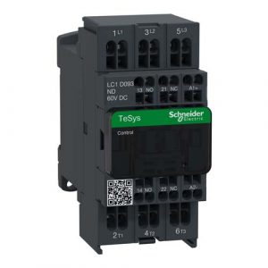 SE TeSys D kontaktor - 3P(3 NO) - AC-3 - <= 440 V 9 A - 60 V DC kalem