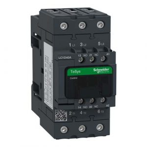 SE Contactor TeSys Deca 3P(3 NO) AC-3/AC-3e <=400V 40A 208V AC 60Hz coil screw clamp terminals