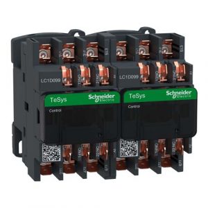 SE Reversing Contactor TeSys Deca 3P(3NO) AC-3 <=440V 9A 24V AC 50/60Hz coil faston terminals