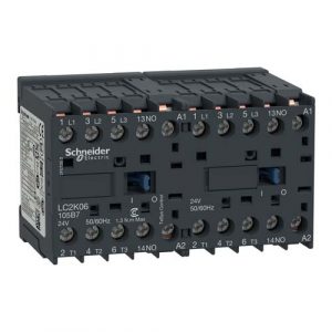 SE reversing Contactor TeSys K 3P AC-3/AC-3e440V 6A 1NO 24V AC coil solder pins