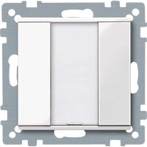 SE Push-button 1-gang plus polar white glossy System M