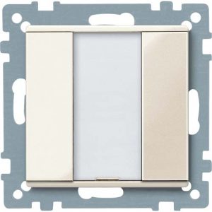 SE Push-button 1-gang plus white glossy System M