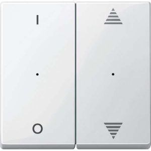 SE Rockers f. 2-gng pbtn module w. 1/0 & up/dwn arrw imp. pol.wht. glos. Sys.M