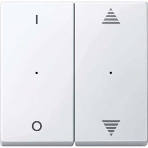 SE Rockers f. 2-gng pbtn module w. 1/0 & up/dwn arrw imp. act. wht glos. Sys.M