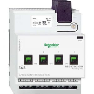 SE Switch actuator REG-K/4x230/16 with manual mode light grey