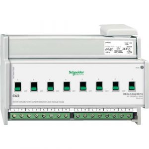 SE Switch actuator REG-K/8x230/16 w. manual mode and current detection light grey