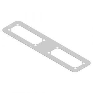 SE with 2 FL21 cutouts for S3D encl. RAL7035. L495xW220