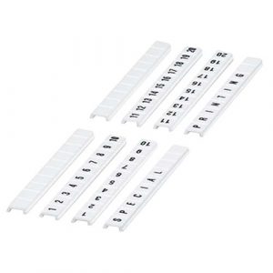 SE Marking strip Linergy TR clip in type flat 5mm printed characters 2 printed horizontal white Set of 10