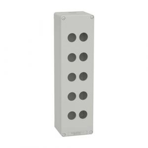 SE Die cast empty control station Harmony XAP XB2 SL aluminium grey M32 10 cut outs 22mm 85x310x77mm