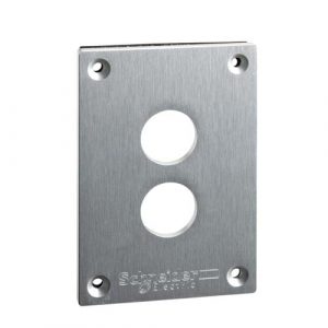 SE Front plate with fixing screws Harmony XAP metal 2 cut-outs 22mm 72 x 105 mm