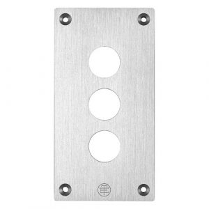 SE Front plate with fixing screws Harmony XAP metal 3 cut-outs 22mm 72 x 138 mm