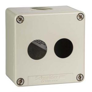 SE Die cast empty control station Harmony XAP zinc alloy grey 2 cut outs 22mm 80x80x51.5mm