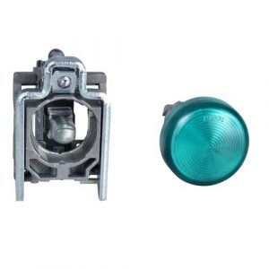 SE okrugla lampica Ø 22 - IP65 - zelena - integrisani LED - 24 V - stopice-ATEX