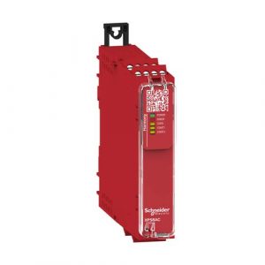 SE safety module Harmony XPS estop or guard connected to supply terminals 24V AC or DC  no inputs screw