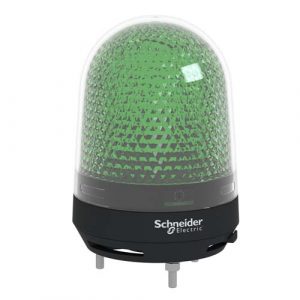 SE Illuminated beacon with buzzer Harmony XVR green 100mm 70...90dB integral LED 100...230V AC