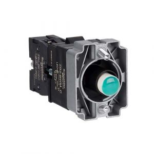 SE Svetlosni blok sa telom i montažnim ramom Easy Harmony XB2 metalni zeleni sijalica 24V DC LED 220V AC 1NC