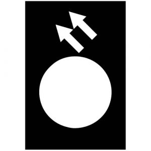 SE oznaka - 30 x 40 mm - crna - suprotan smer brzo