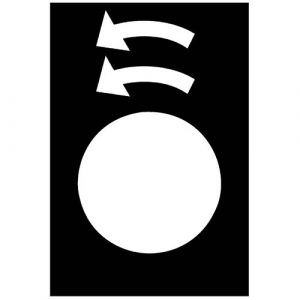 SE oznaka - 30 x 40 mm - crna - okretanje levo brzo