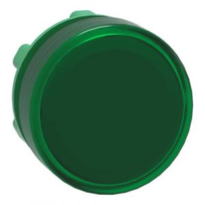 SE zelena glava signalne lampice Ø22 ravna sočiva za integrisani LED