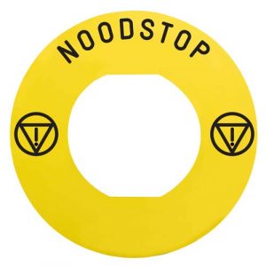 SE Marked legend Harmony XB4 Harmony XB5 Ø 60 for emergency stop NOODSTOP/logo ISO13850