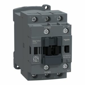 SE Kontaktor Easy TeSys Control LC1E 3P(3NO) AC-3/AC-3e <=440V 25A 24V DC kalem 1NO pomoćni kontakt