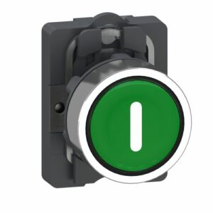 SE Kompletno taster dugme sa simbolom Easy Harmony XA2 plastična glava 22mm zelena vertikalna linija 1NO povratna opruga sa oznakom