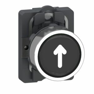 SE Kompletno taster dugme sa simbolom Easy Harmony XA2 plastična glava 22mm crna, strelica 1NO povratna opruga sa oznakom