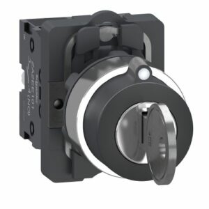 SE Kompletni prekidač sa ključem Easy Harmony XA2 plastična glava 22mm 3 pozicije izvlačenje iz sredine 2NO povratna opruga