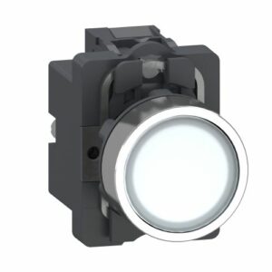 SE Kompletno osvetljeno taster dugme Easy Harmony XA2 plastična glava 22mm bela 1NO AC 220V povratna opruga